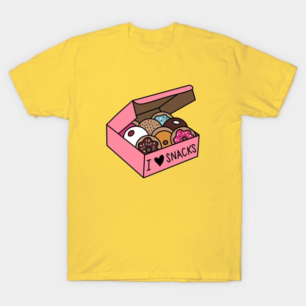 I Love Snacks T-Shirt by Nia Patterson Designs